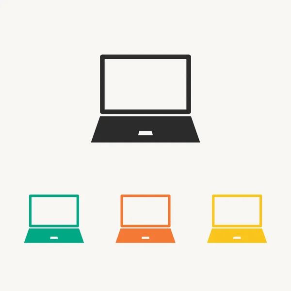 Laptop icons set — Stock Vector