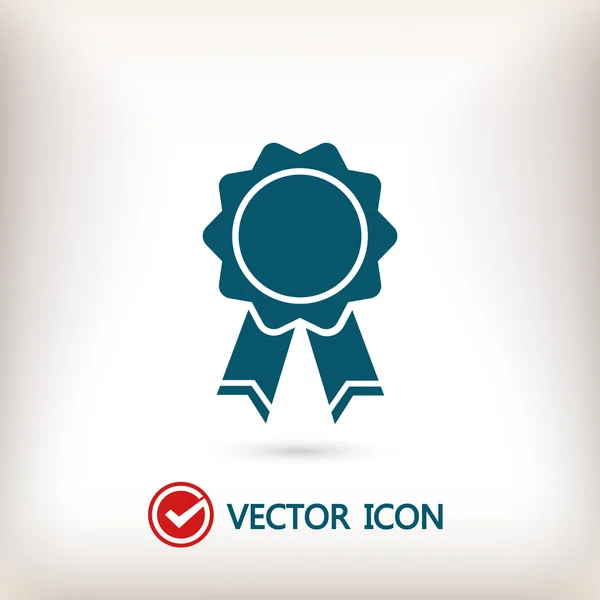 Badge met linten pictogram — Stockvector
