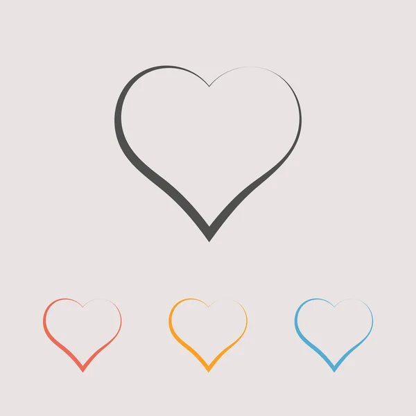 Heart icons set — Stock Vector