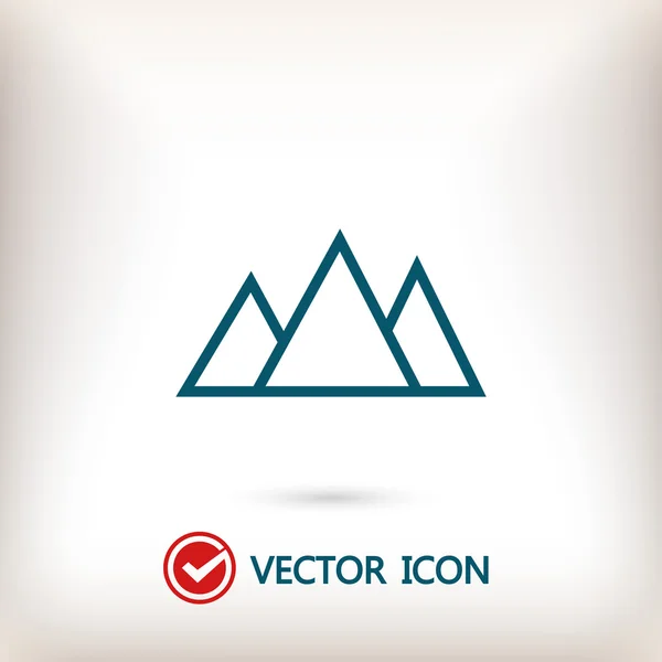 Berg pictogram illustratie — Stockvector