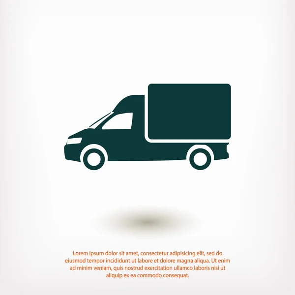 Vrachtwagen pictogram illustratie — Stockvector