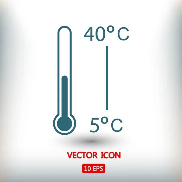 Znak ikony teploměru — Stockový vektor