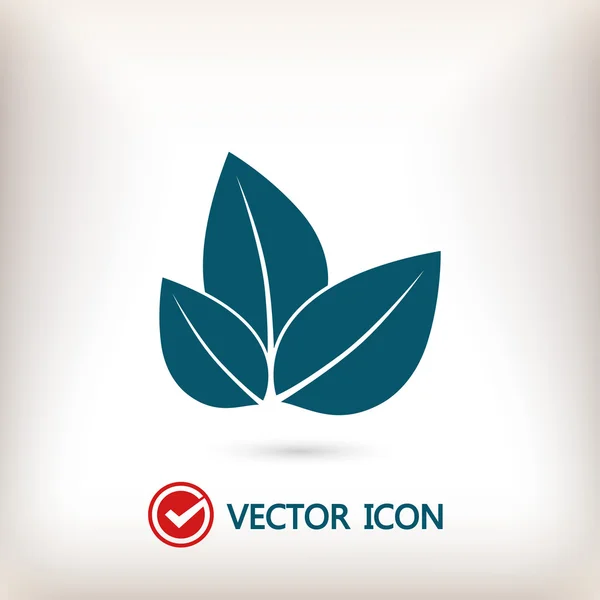 Leaves icon illustration. Flat design style — Stock Vector