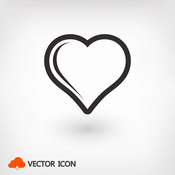 Icône signe coeur — Image vectorielle