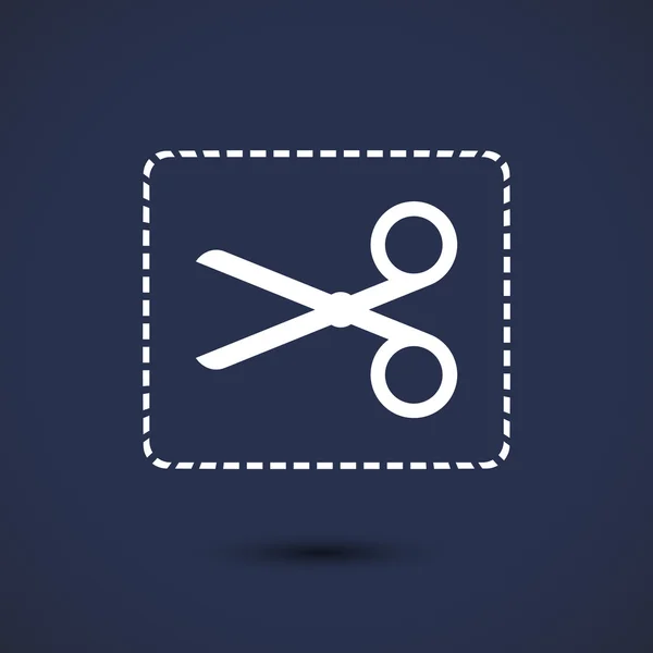 Nůžky ikony znamení — Stockový vektor