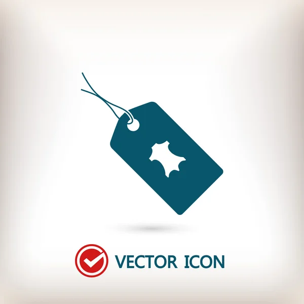 Leather tag icon — Stock Vector