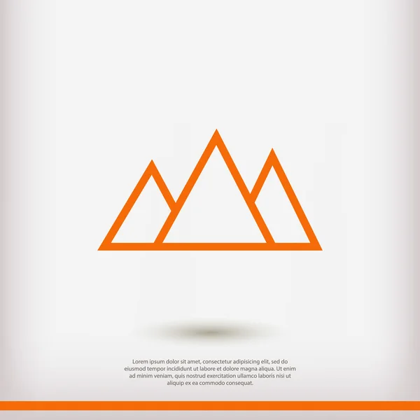 Illustration icône montagne — Image vectorielle