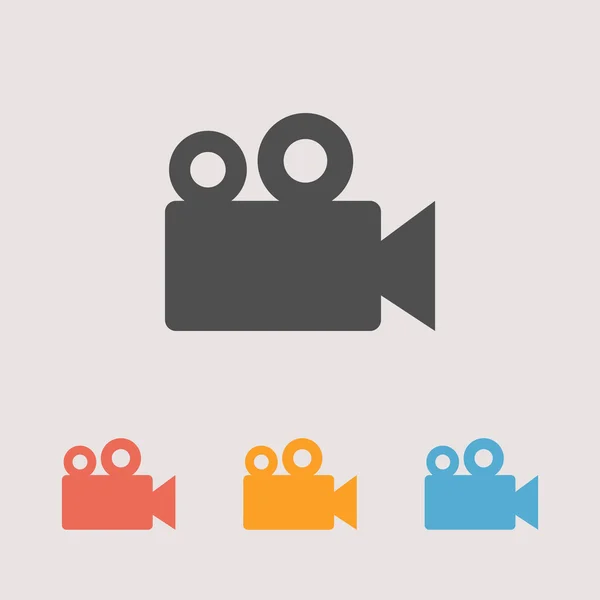 Video kamera ikoner set — Stock vektor