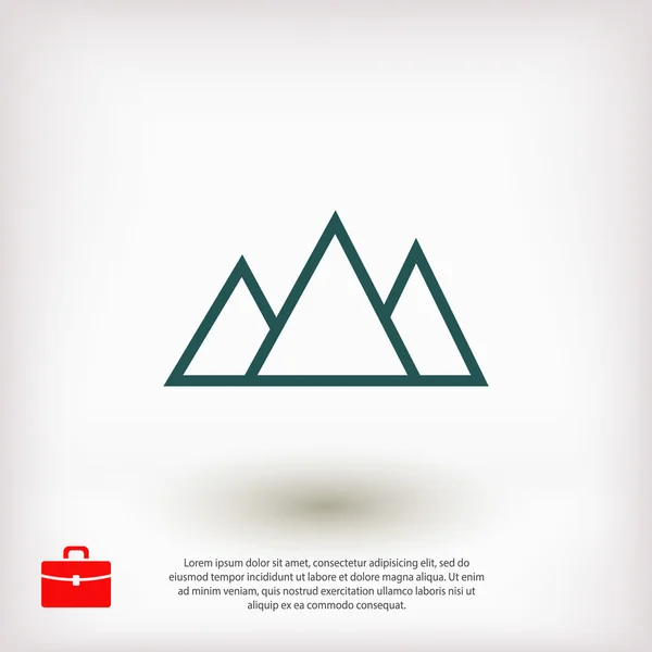 Illustration icône montagne — Image vectorielle