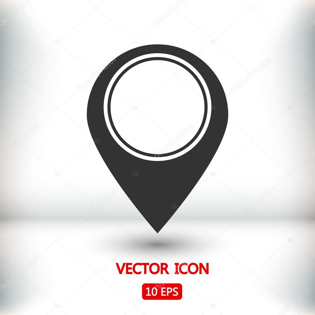 Map pointer flat icon