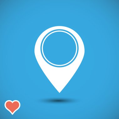 harita işaretçisi düz simgesi