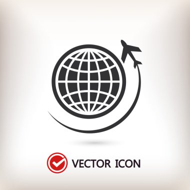 uçak simgesi olan Küre