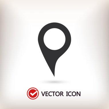 harita işaretçisi düz simgesi