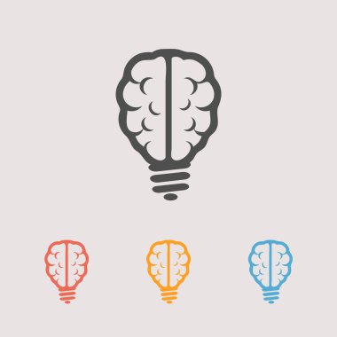 Beyin ampul simgeler