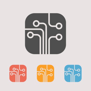 Devre kartı, teknoloji Icons set