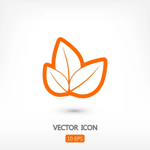 Leaves icon illustration. Flat design style — Stock Vector