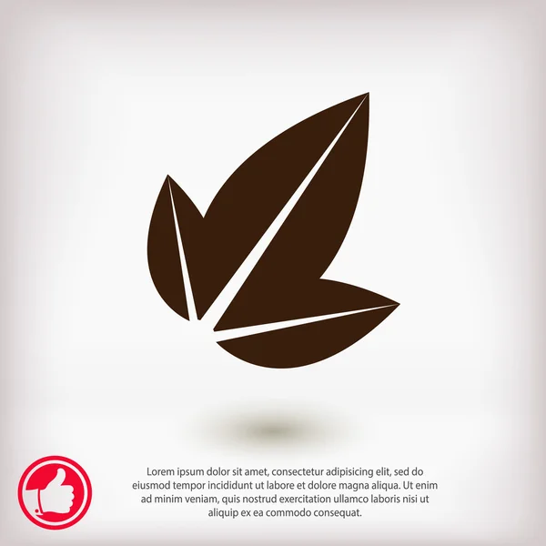 Leaf icon illustration — Stock Vector