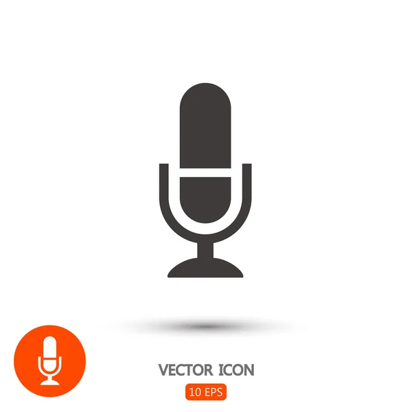 Mikrofon-ikonen illustration — Stock vektor