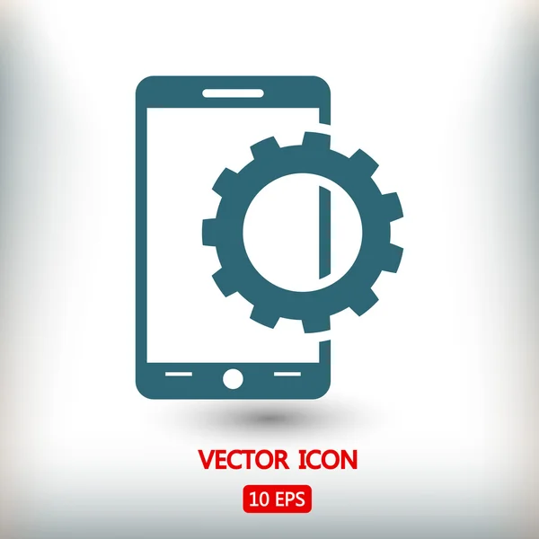 Icono de parámetros de configuración de smartphone — Vector de stock