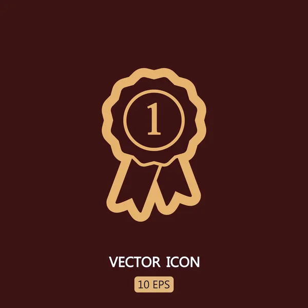 Badge met linten pictogram — Stockvector