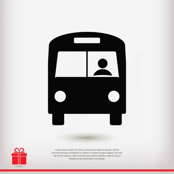 Bus pictogram teken — Stockvector