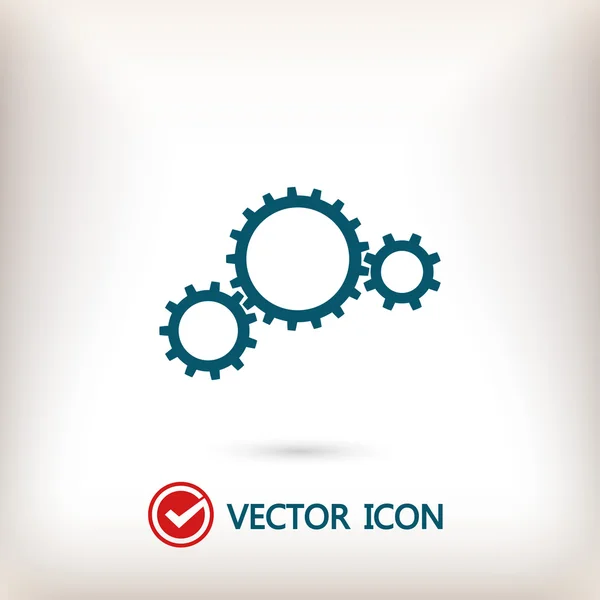Gears icon illustration. Flat design style — Stock Vector