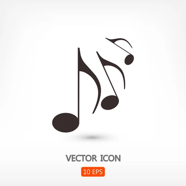 Icono de música ilustración — Vector de stock