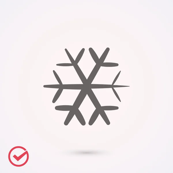 Ilustración de copo de nieve icono — Vector de stock