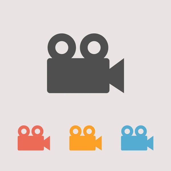 Video kamera ikoner set — Stock vektor