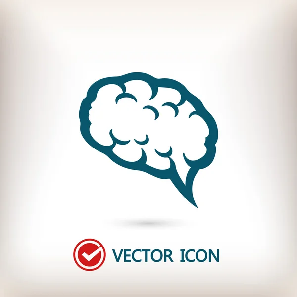 Icono de burbuja cerebral — Vector de stock