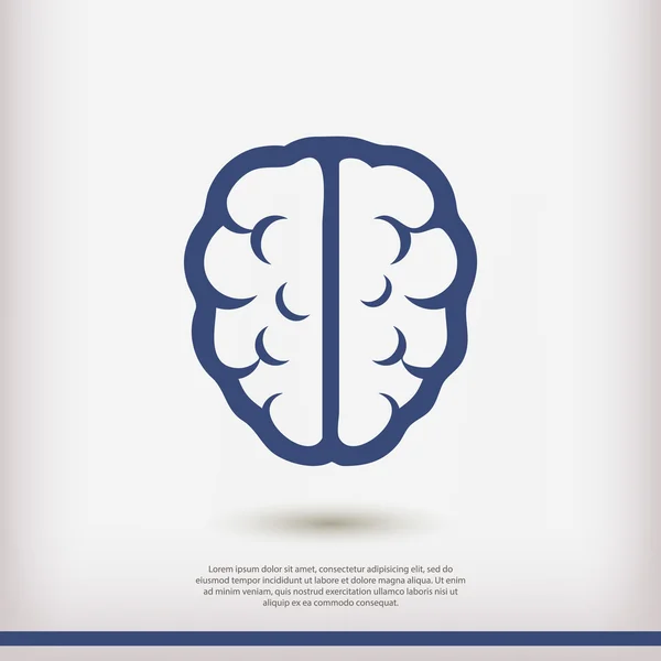 Gehirn-Symbol-Illustration. — Stockvektor