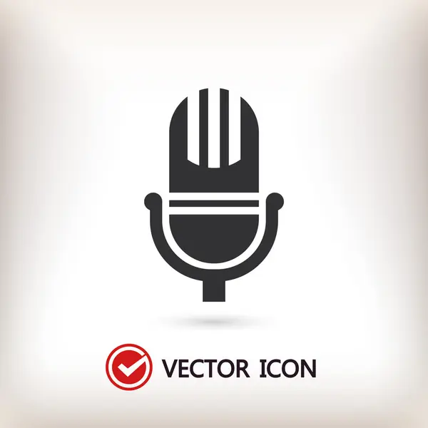 Illustrazione icona microfono — Vettoriale Stock