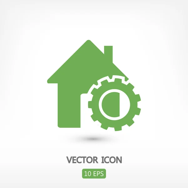 Setting parameters, house icon — Stock Vector