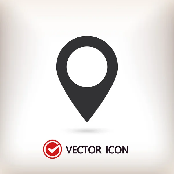 Wskaźnik mapy płaska ikona — Wektor stockowy
