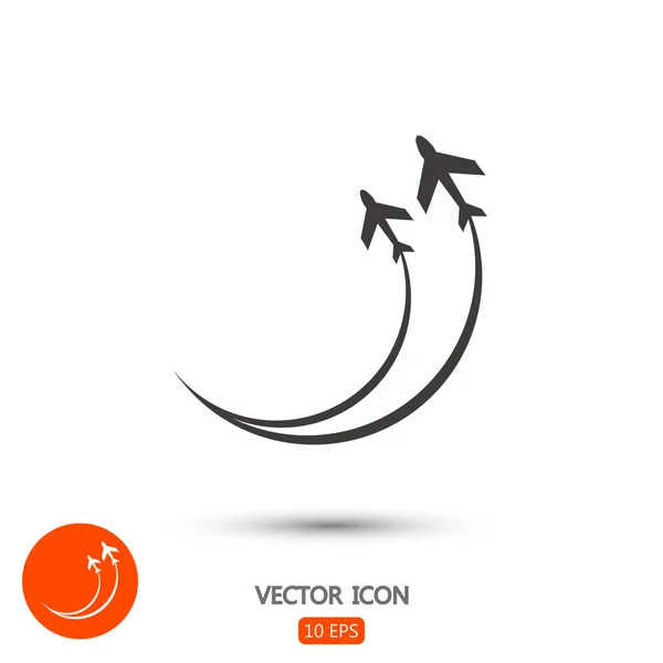Airplane symbols icon — Stock Vector