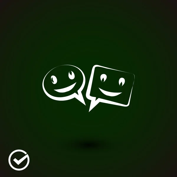 Sourire parler icônes bulle — Image vectorielle