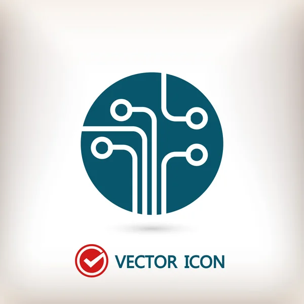 Printplaat, technologie pictogram — Stockvector