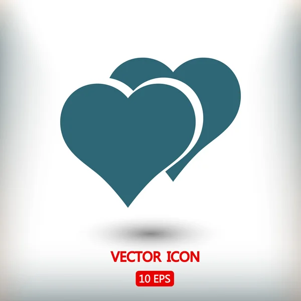 Heart sign icons — Stock Vector