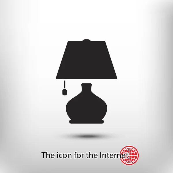 Obrázek ikony lampa — Stockový vektor