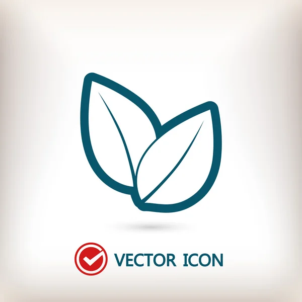 Leaves icon illustration. Flat design style — Stock Vector
