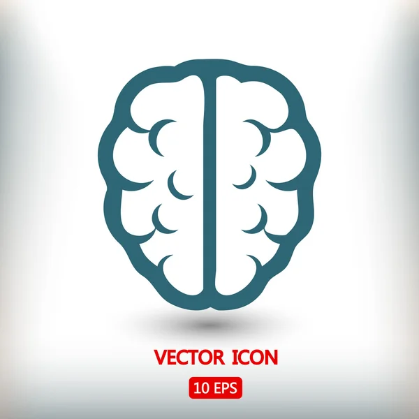 Ilustração ícone do cérebro . — Vetor de Stock