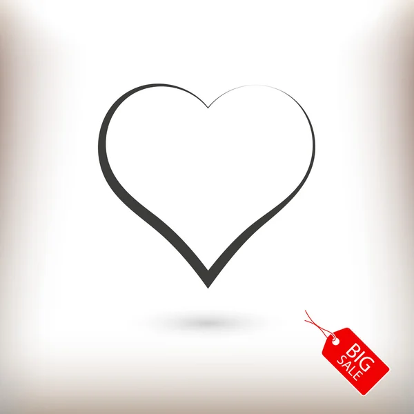 Icône signe coeur — Image vectorielle