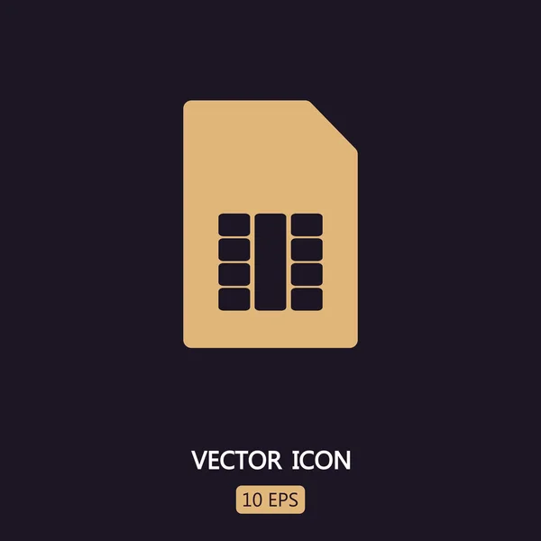 Icono de tarjeta SIM — Vector de stock