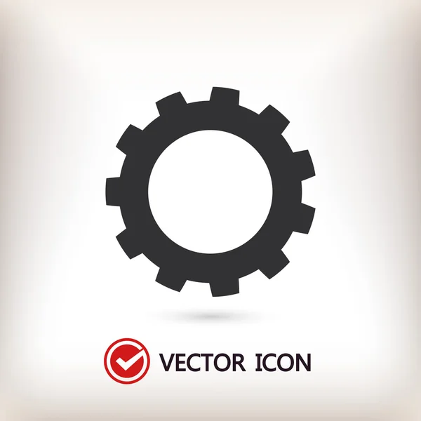 Versnelling pictogram teken — Stockvector