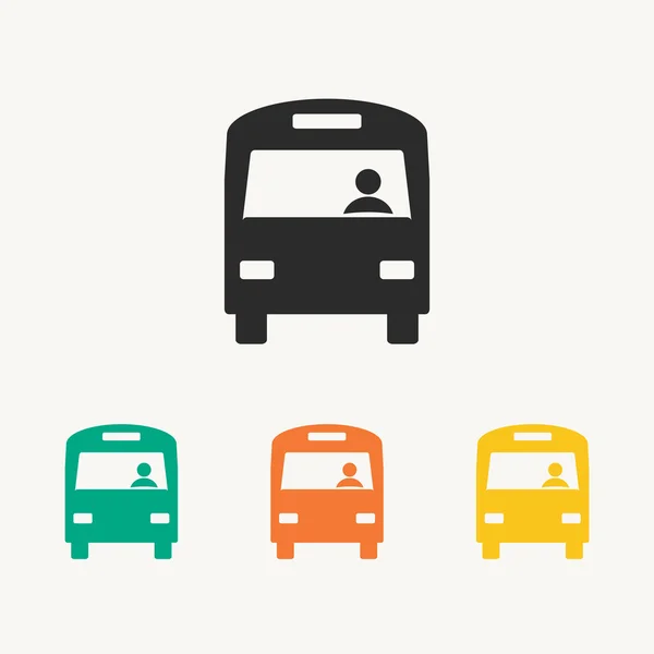 Bus icons set — Stock Vector