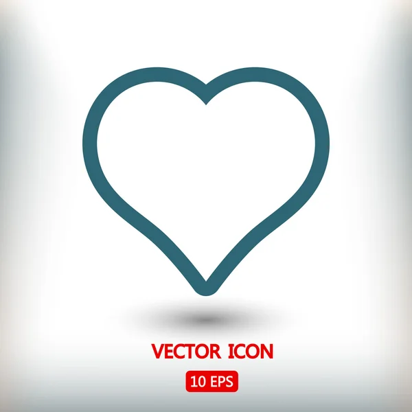 Signo del corazón icono — Vector de stock