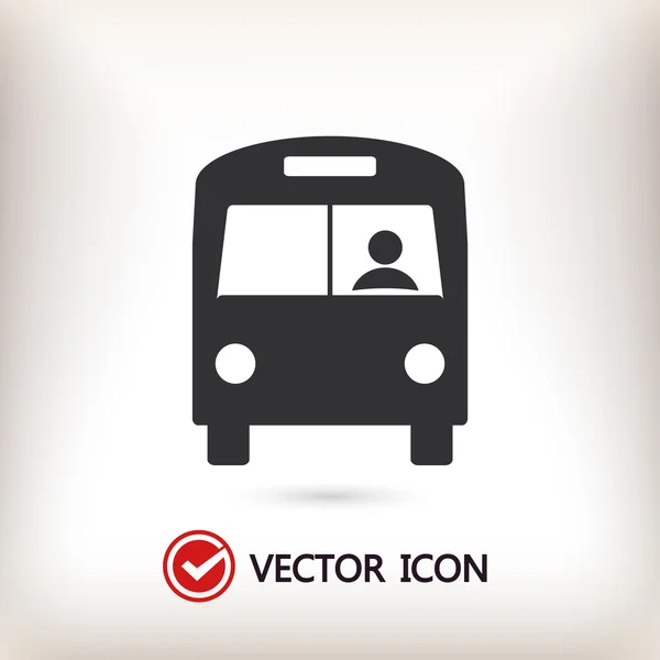Sinal de ícone de ônibus — Vetor de Stock