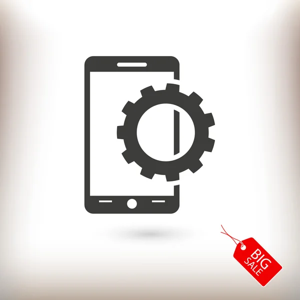 Smartphone setting parameters icon — Stock Vector