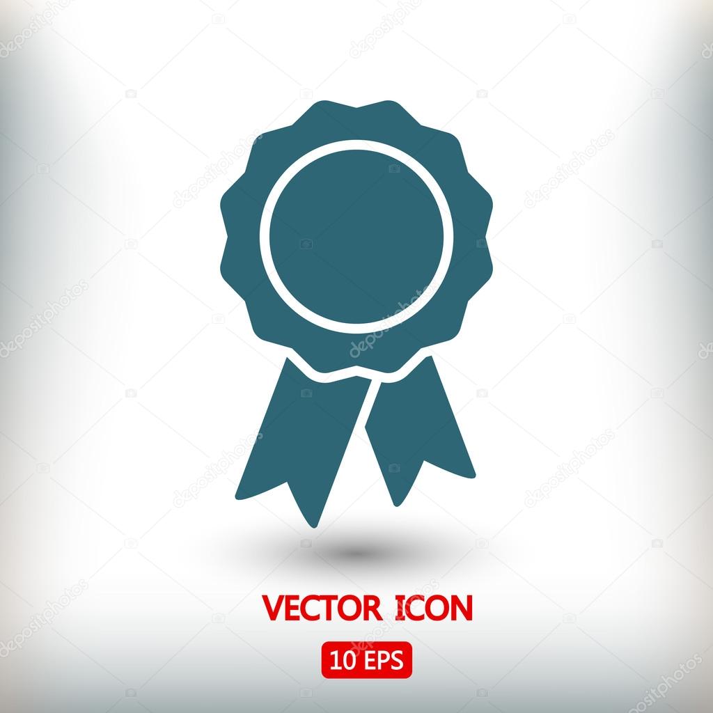 badge with ribbons icon