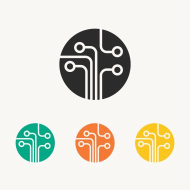 Devre kartı, teknoloji Icons set